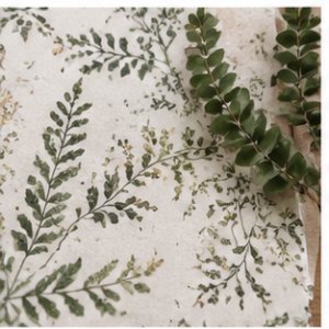Botanical Print Linen Panel
