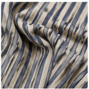 Indigo Stripe Cotton Fabric